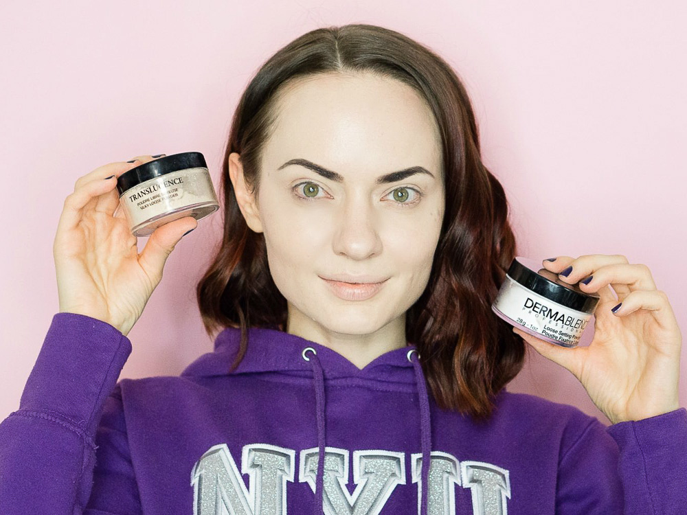 Rose Gold Makeup Tutorial - DERMABLEND Loose Setting Powder